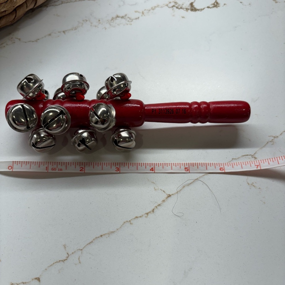 Red Jingle Bell Rattle - Picture 8 of 9